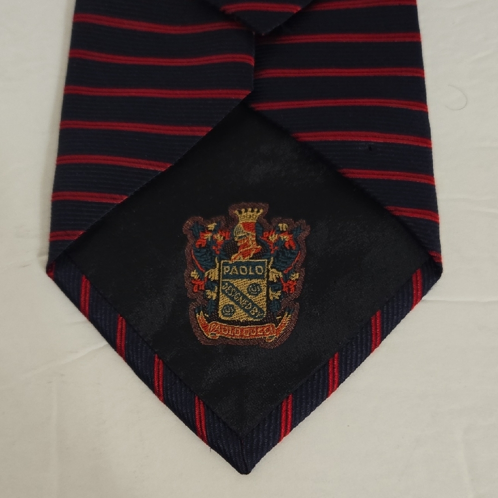 Gucci Navy Blue and Red Striped Tie - Picture 6 of 9